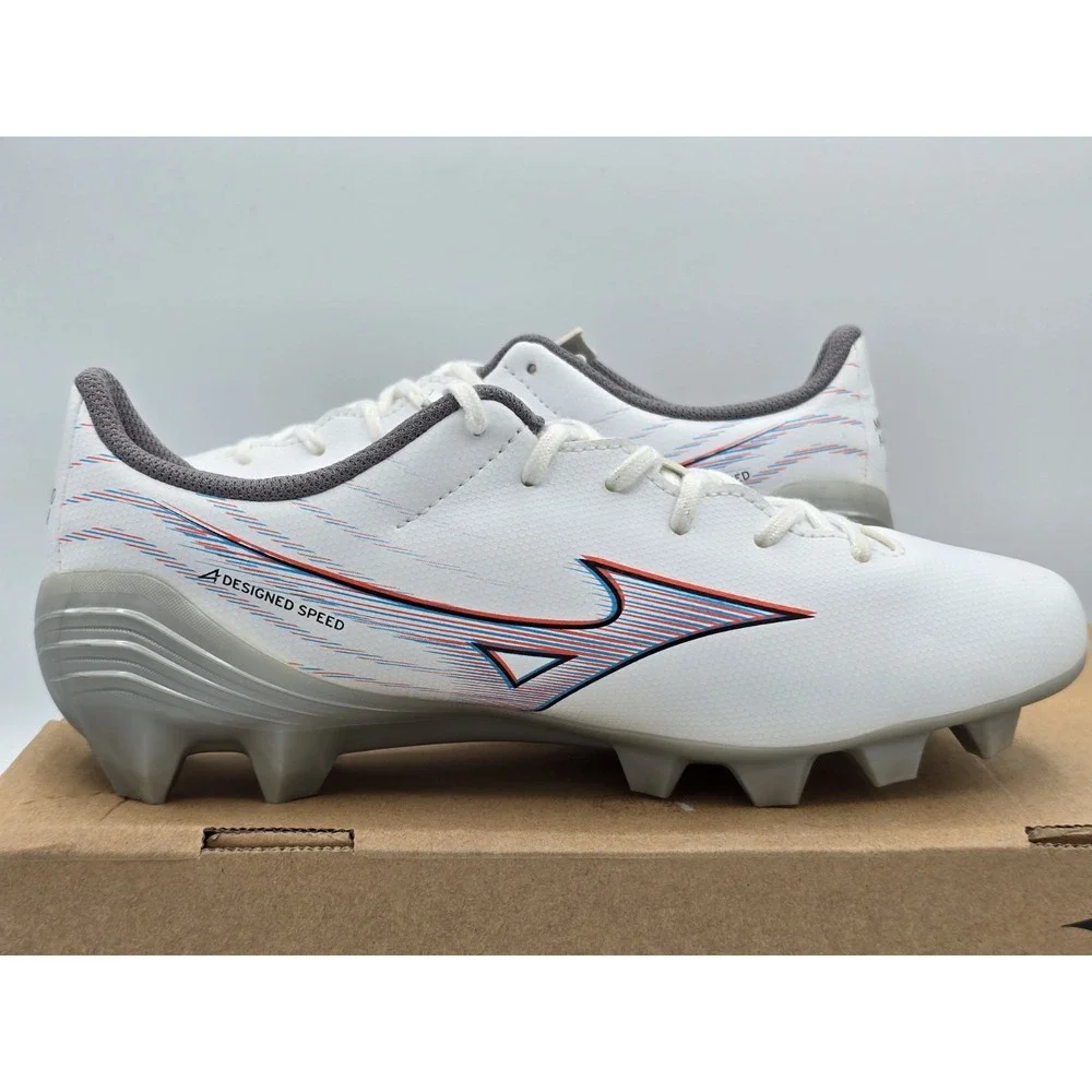 Mizuno a Select Junior Unisex Big Kids Soccer Shoe White Ignition Red‎ Size 4